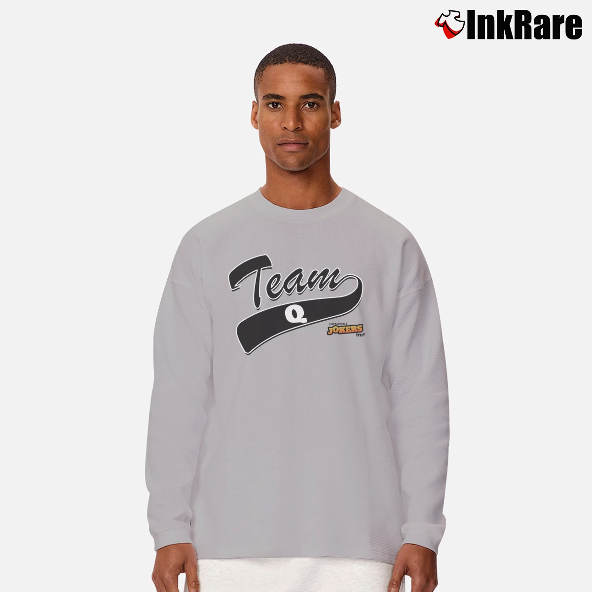 Men’s Impractical Jokers Team Q Long-Sleeve Shirt in sport grey | Sleek, Lightweight, Year-Round Wear