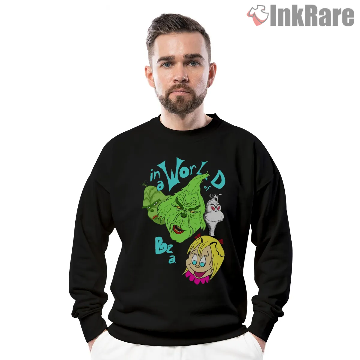 In A World Of Grinches Be A Cindy Lou Who Neon Shirt on graphic shirt for men graphic tee