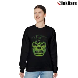 Women’s Incredible Hulk Angry Face Marvel Comics Relaxed Sweatshirt in black | Soft, Laid-Back Vibe