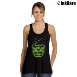Women’s Incredible Hulk Angry Face Marvel Comics Tank Top in black | Lightweight, Movement-Friendly