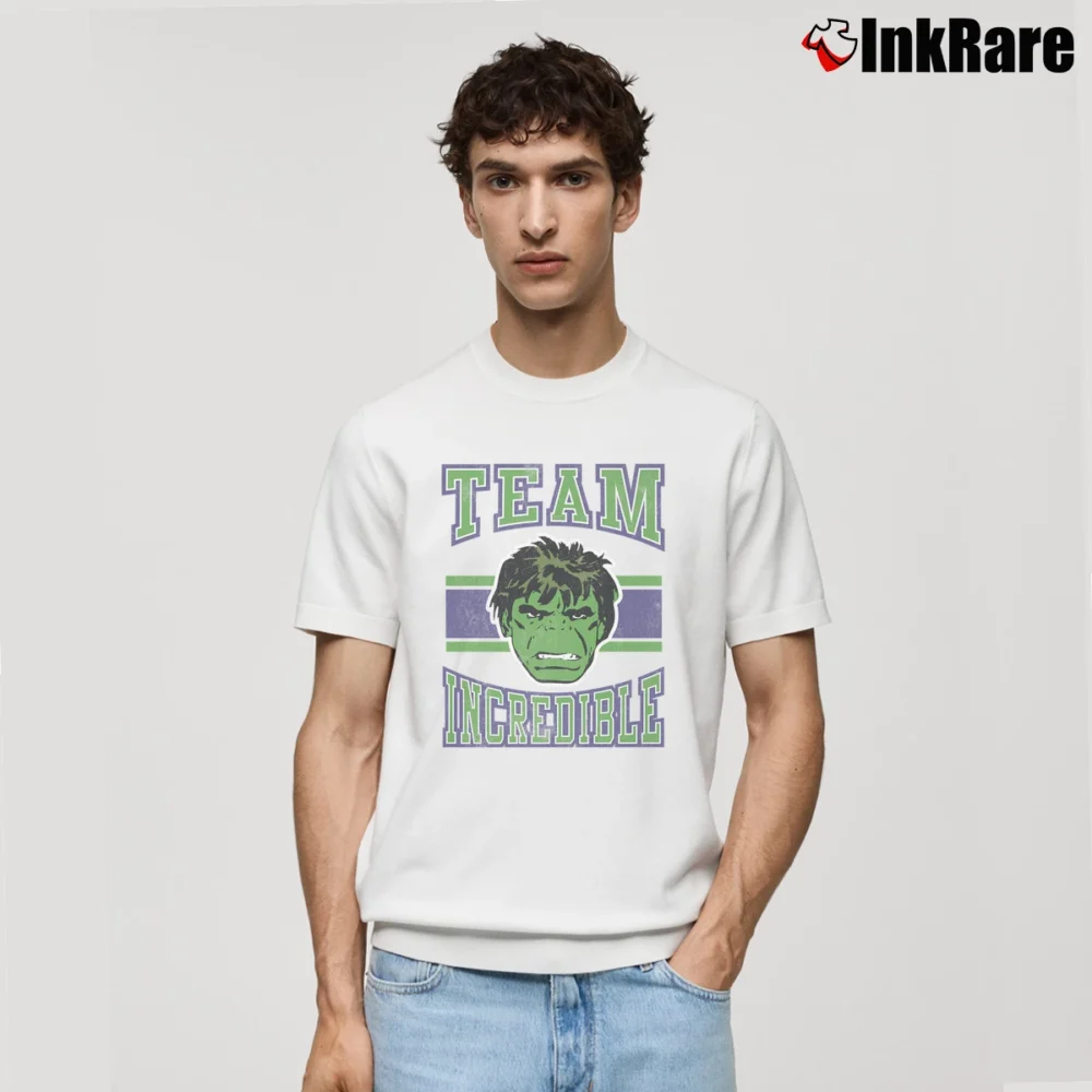 Men’s Incredible Hulk Marvel Classic Team Graphic Classic T-Shirt in white | Soft, Breathable Everyday Wear
