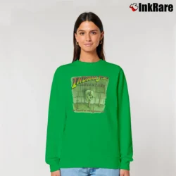 Women’s Indiana Jones Temple Forbidden Eye Disney Mickey Relaxed Sweatshirt in irish green | Soft, Laid-Back Vibe