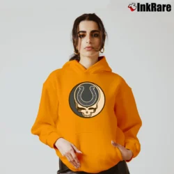 Women’s Indianapolis Colts Grateful Dead Steal Your Face Football NFL Cozy Hoodie in orange | Warm, Structured, Stylish