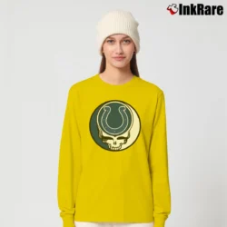 Women’s Indianapolis Colts Grateful Dead Steal Your Face Football NFL Long-Sleeve Top in yellow | Sleek, Versatile, All-Season