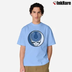 Men’s Indianapolis Colts Grateful Dead Steal Your Face Football NFL Classic T-Shirt in light blue | Soft, Breathable Everyday Wear