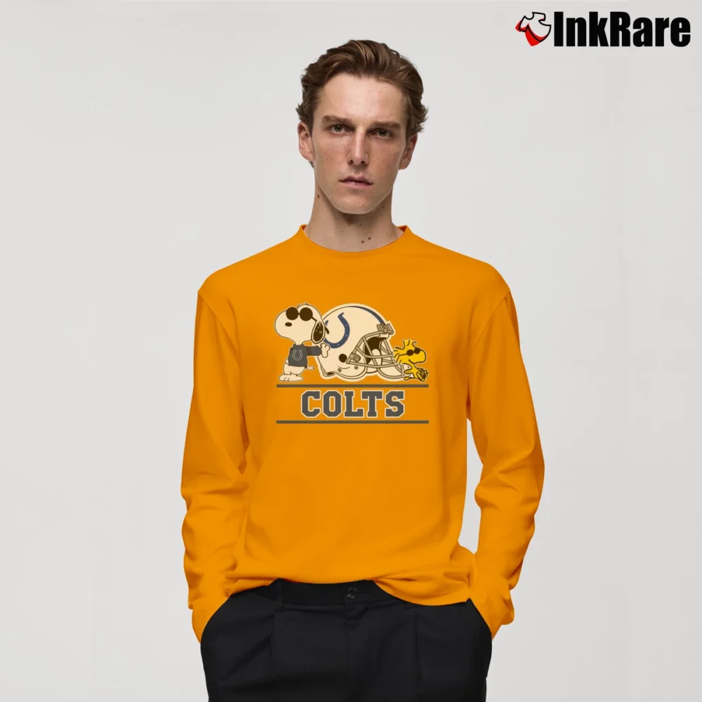 Men’s Indianapolis Colts Snoopy Long-Sleeve Shirt in orange | Sleek, Lightweight, Year-Round Wear