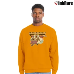 Men’s indianapolis ice hockey team retro minor league fan Crewneck Sweatshirt in orange | Cozy Fabric, Clean Style