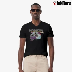 Men’s indianapolis ice hockey team retro minor league fan V-Neck Tee in black | Sharp, Breathable, Everyday Staple