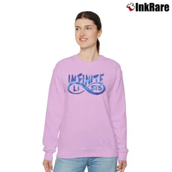 Women’s Infinite Lists Galaxy Logo Merch Relaxed Sweatshirt in light pink | Soft, Laid-Back Vibe
