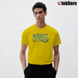 Men’s Infinite Lists Galaxy Logo Merch V-Neck Tee in yellow | Sharp, Breathable, Everyday Staple