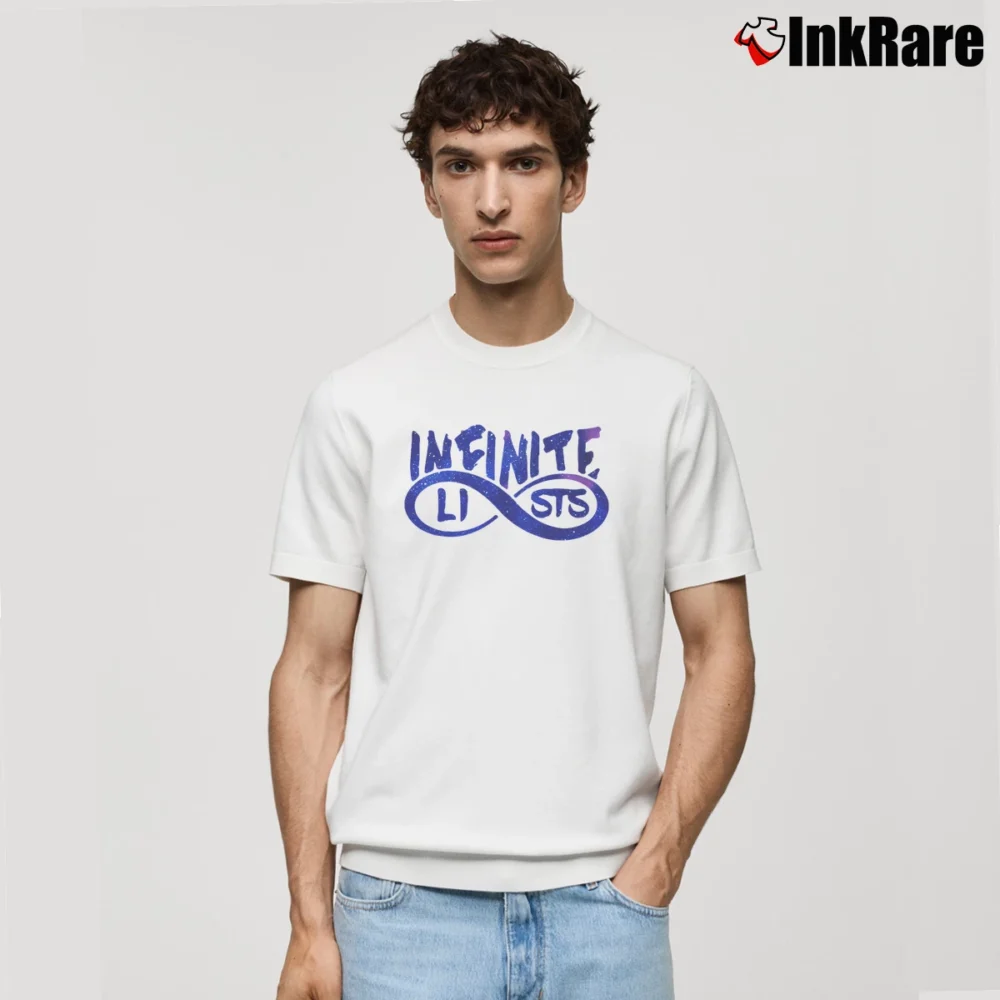 Men’s Infinite Lists Logo Classic T-Shirt in white | Soft, Breathable Everyday Wear