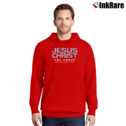 Men’s Inspire 90s Jesus Christ The Force No Dark Side Star Wars Pullover Hoodie in red | Cozy, Durable, Modern Fit