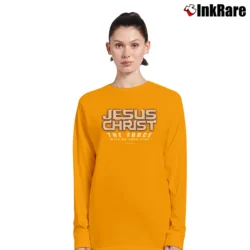 Women’s Inspire 90s Jesus Christ The Force No Dark Side Star Wars Long-Sleeve Top in orange | Sleek, Versatile, All-Season