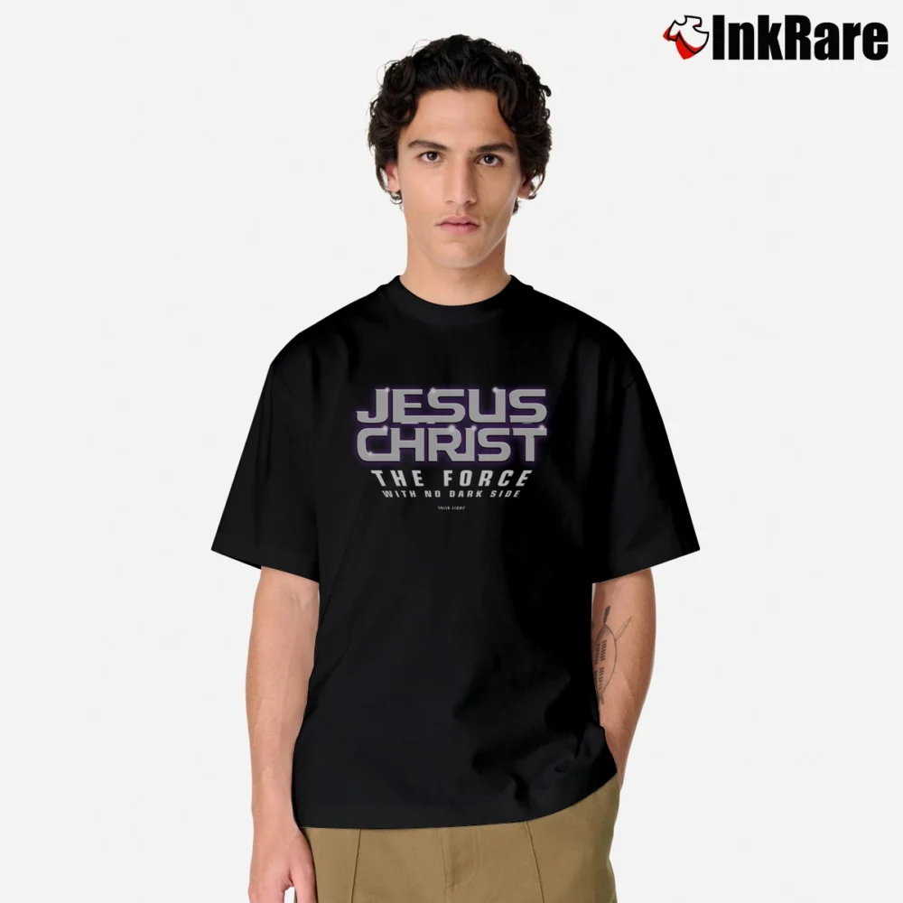 Men’s Inspire 90s Jesus Christ The Force No Dark Side Star Wars Classic T-Shirt in black | Soft, Breathable Everyday Wear