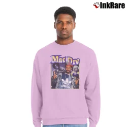 Men’s Inspired Mac Dre Rap Crewneck Sweatshirt in light pink | Cozy Fabric, Clean Style