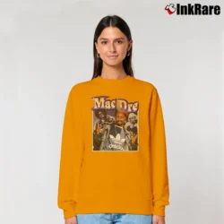 Women’s Inspired Mac Dre Rap Relaxed Sweatshirt in orange | Soft, Laid-Back Vibe
