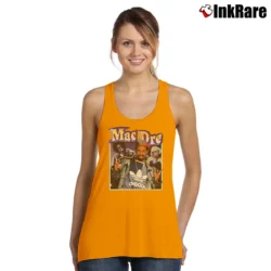 Women’s Inspired Mac Dre Rap Tank Top in orange | Lightweight, Movement-Friendly