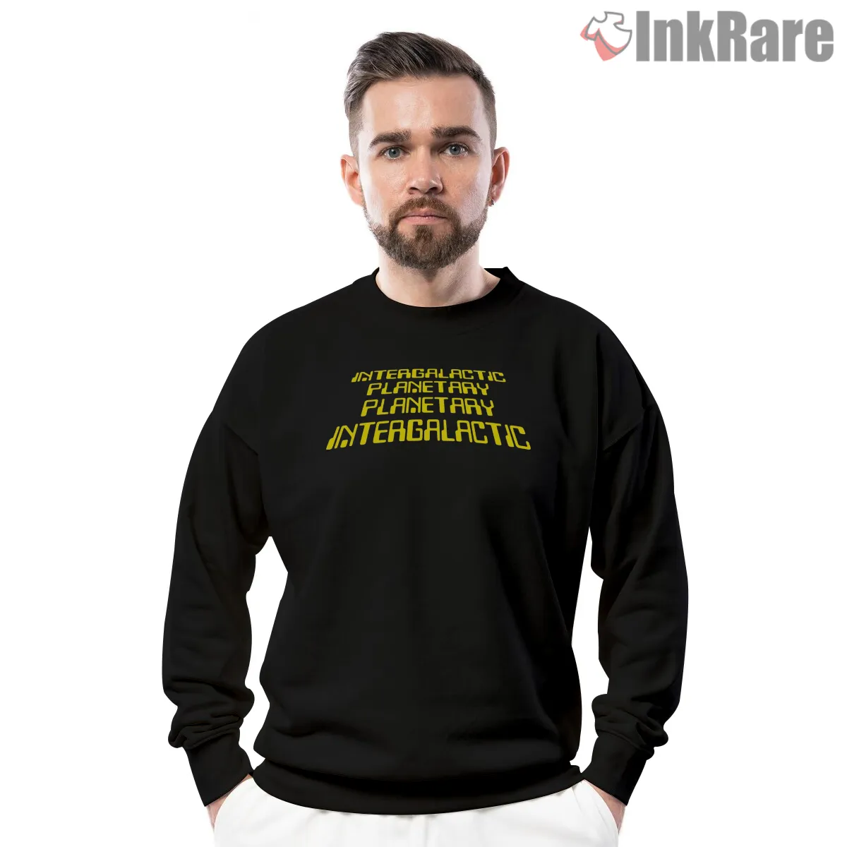 Intergalactic Planetary Warp Text Beasties Shirt Intergalactic Planetary Warp Text Beasties Shirt on graphic shirt for men graphic tee