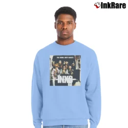 Men’s INXS Full Moon Dirty Hearts Album 1993 Crewneck Sweatshirt in light blue | Cozy Fabric, Clean Style