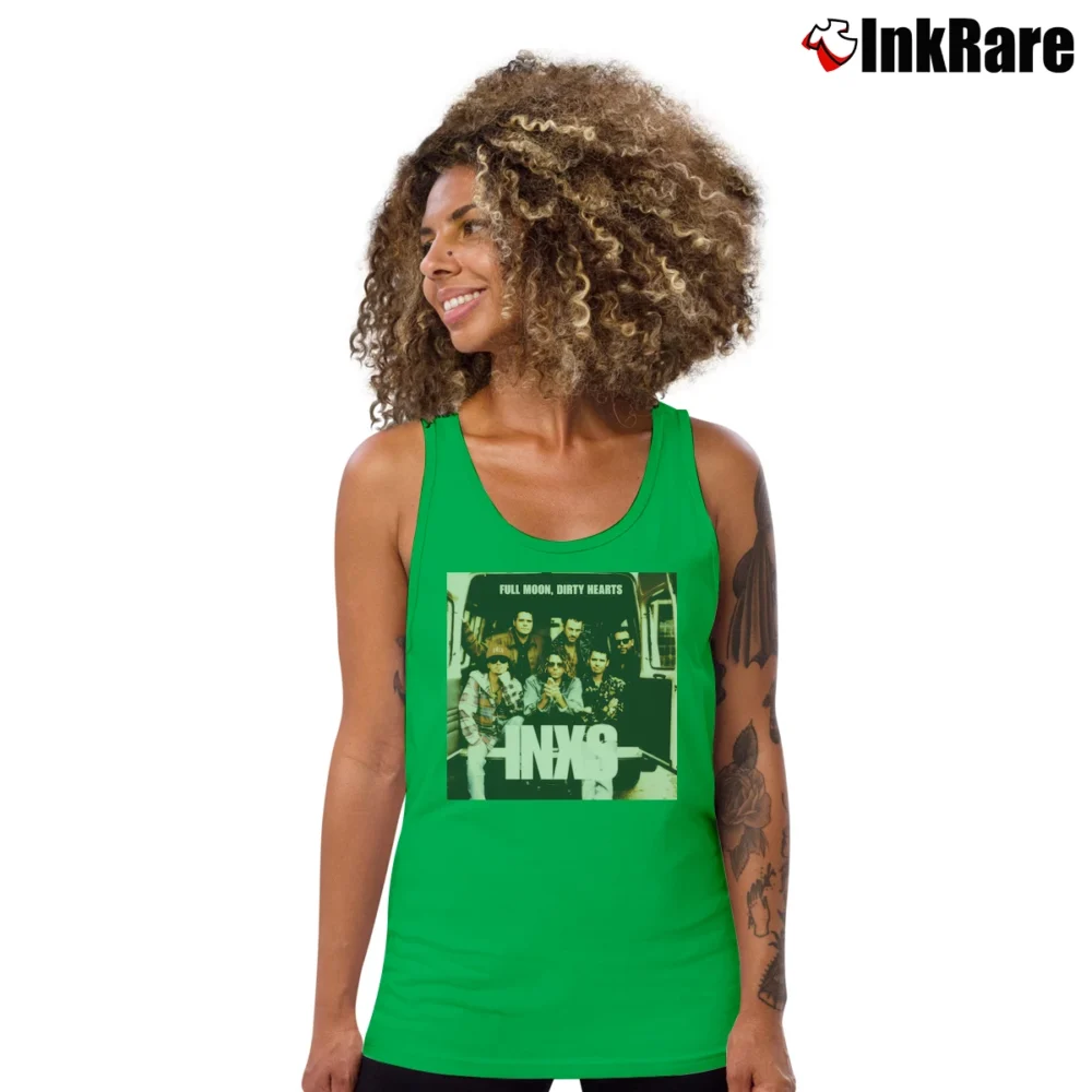 Women’s INXS Full Moon Dirty Hearts Album 1993 Tank Top in irish green | Lightweight, Movement-Friendly