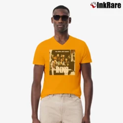 Men’s INXS Full Moon Dirty Hearts Album 1993 V-Neck Tee in orange | Sharp, Breathable, Everyday Staple