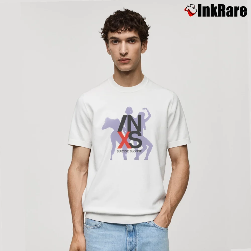 Men’s Inxs Suicide Blonde Classic T-Shirt in white | Soft, Breathable Everyday Wear