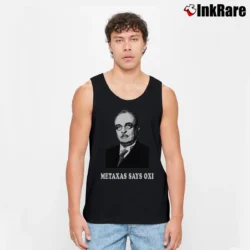 Men’s Ioannis Metaxas Oxi Greek Ww2 Tank Top in black | Breathable, Active-Friendly Design