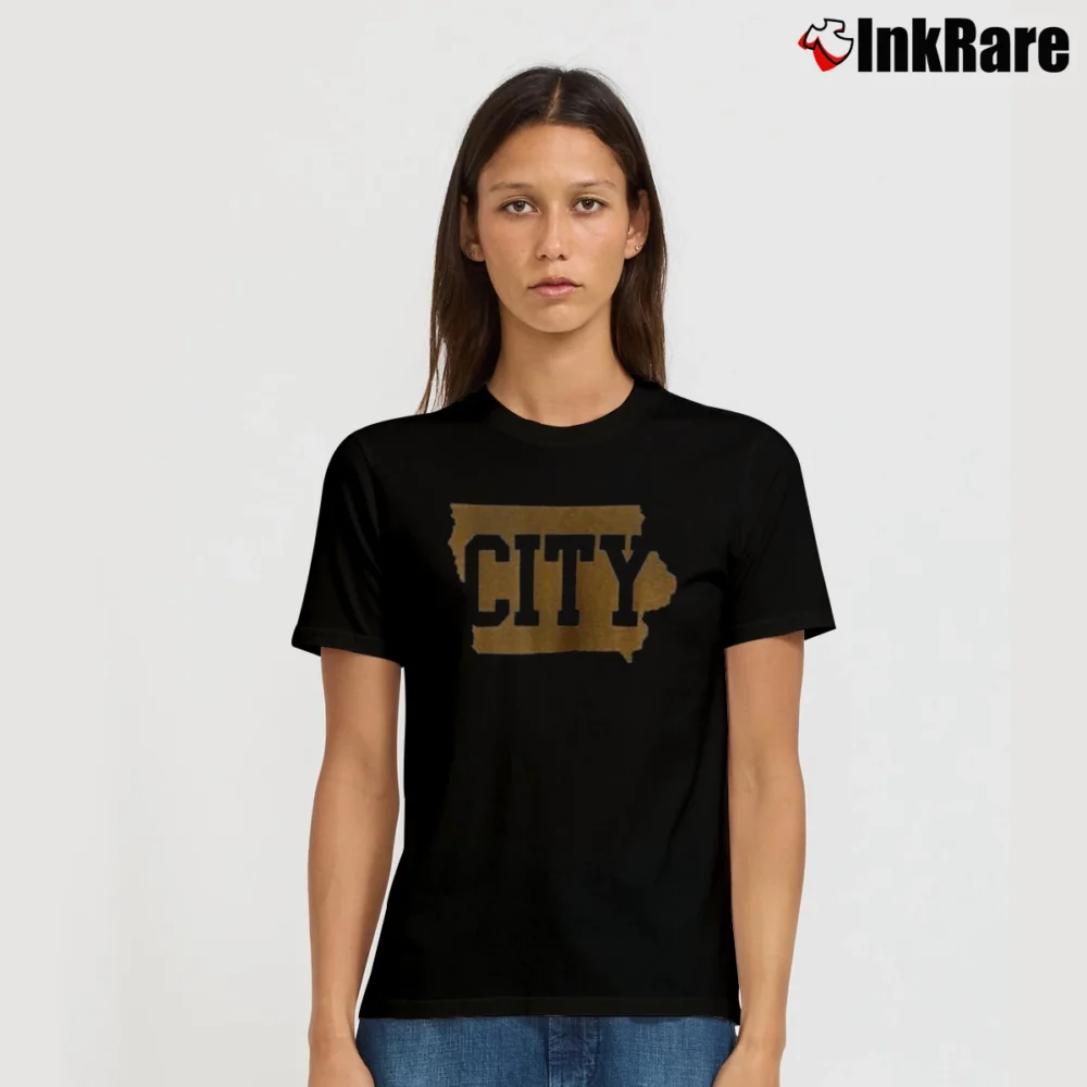 Women’s Iowa City Tailgate College Pride Signature T-Shirt in black | Soft, Flattering Fit