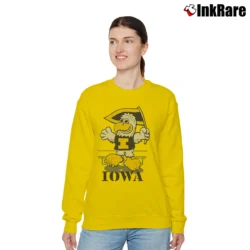 Women’s Iowa Hawkeyes 1987 Mascot Spellout 80s Graphic Relaxed Sweatshirt in yellow | Soft, Laid-Back Vibe