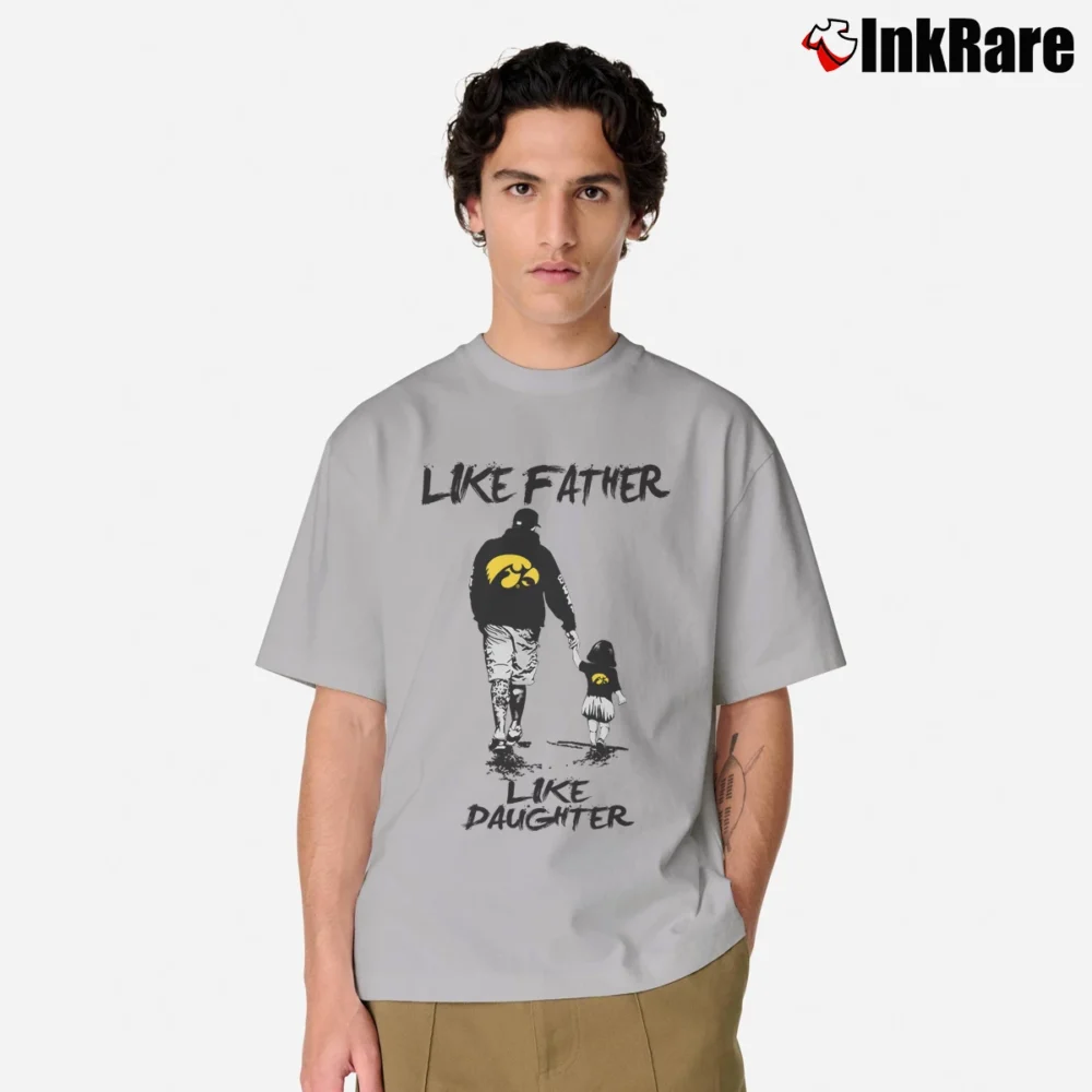 Men’s Iowa Hawkeyes Like Father Like Daughter Classic T-Shirt in sport grey | Soft, Breathable Everyday Wear