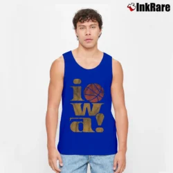 Men’s Iowa Hawkeyes Tailgate Basketball Tank Top in royal blue | Breathable, Active-Friendly Design