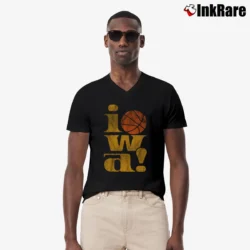 Men’s Iowa Hawkeyes Tailgate Basketball V-Neck Tee in black | Sharp, Breathable, Everyday Staple