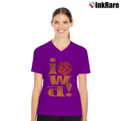 Women’s Iowa Hawkeyes Tailgate Basketball V-Neck Tee in purple | Chic Neckline, Soft Texture