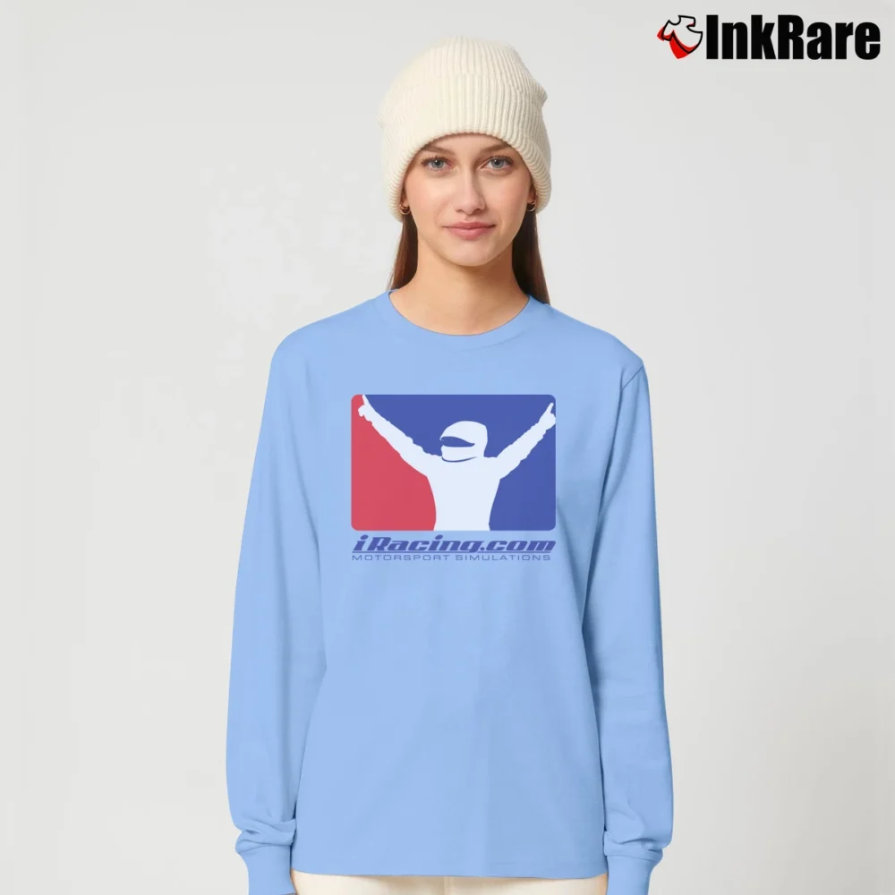 Women’s iRacing Horizon Logo Motorsport Long-Sleeve Top in light blue | Sleek, Versatile, All-Season