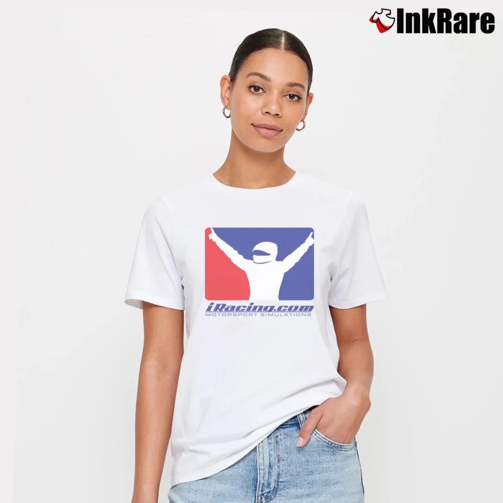 Women’s iRacing Horizon Logo Motorsport Signature T-Shirt in white | Soft, Flattering Fit
