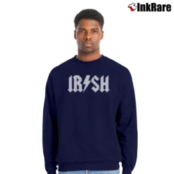 Men’s Irish Acdc for Rock Band Fans with Celtic Style Crewneck Sweatshirt in navy | Cozy Fabric, Clean Style