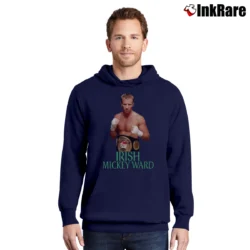 Men’s Irish Mickey Ward Boxing Classic Pullover Hoodie in navy | Cozy, Durable, Modern Fit