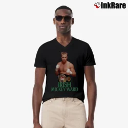 Men’s Irish Mickey Ward Boxing Classic V-Neck Tee in black | Sharp, Breathable, Everyday Staple
