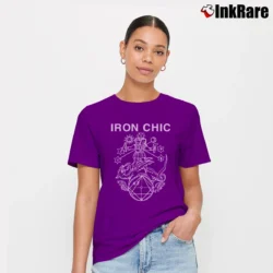 Women’s Iron Chic Dragon Graphic Rock Band Signature T-Shirt in purple | Soft, Flattering Fit
