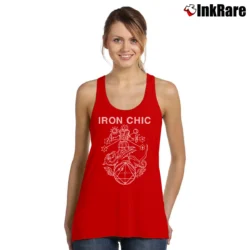 Women’s Iron Chic Dragon Graphic Rock Band Tank Top in red | Lightweight, Movement-Friendly