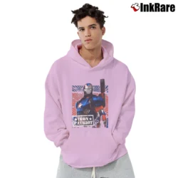 Men’s Iron Man Iron Patriot Marvel Comics Movie Pullover Hoodie in light pink | Cozy, Durable, Modern Fit