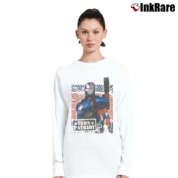 Women’s Iron Man Iron Patriot Marvel Comics Movie Long-Sleeve Top in white | Sleek, Versatile, All-Season