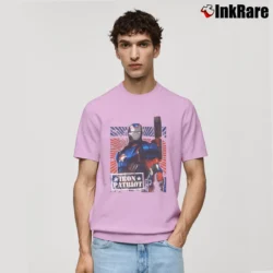 Men’s Iron Man Iron Patriot Marvel Comics Movie Classic T-Shirt in light pink | Soft, Breathable Everyday Wear