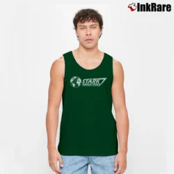 Men’s Iron Man Stark Industries Marvel Comics Tank Top in forest green | Breathable, Active-Friendly Design
