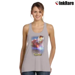 Women’s Iron Man Strike Force Glow Portrait Marvel Tank Top in sport grey | Lightweight, Movement-Friendly