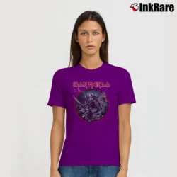 Women’s Iron Mando The Mandalorian Hunter Graphic Signature T-Shirt in purple | Soft, Flattering Fit