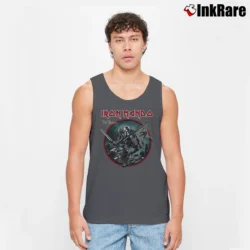 Men’s Iron Mando The Mandalorian Hunter Graphic Tank Top in charcoal | Breathable, Active-Friendly Design