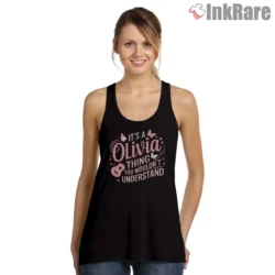 It Is An Olivia Thing You Wouldnt Understand Fan Quote Shirt on black tank top for women graphic tee