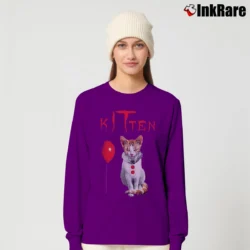 Women’s It Movie Pennywise Cat Stephen King Long-Sleeve Top in purple | Sleek, Versatile, All-Season