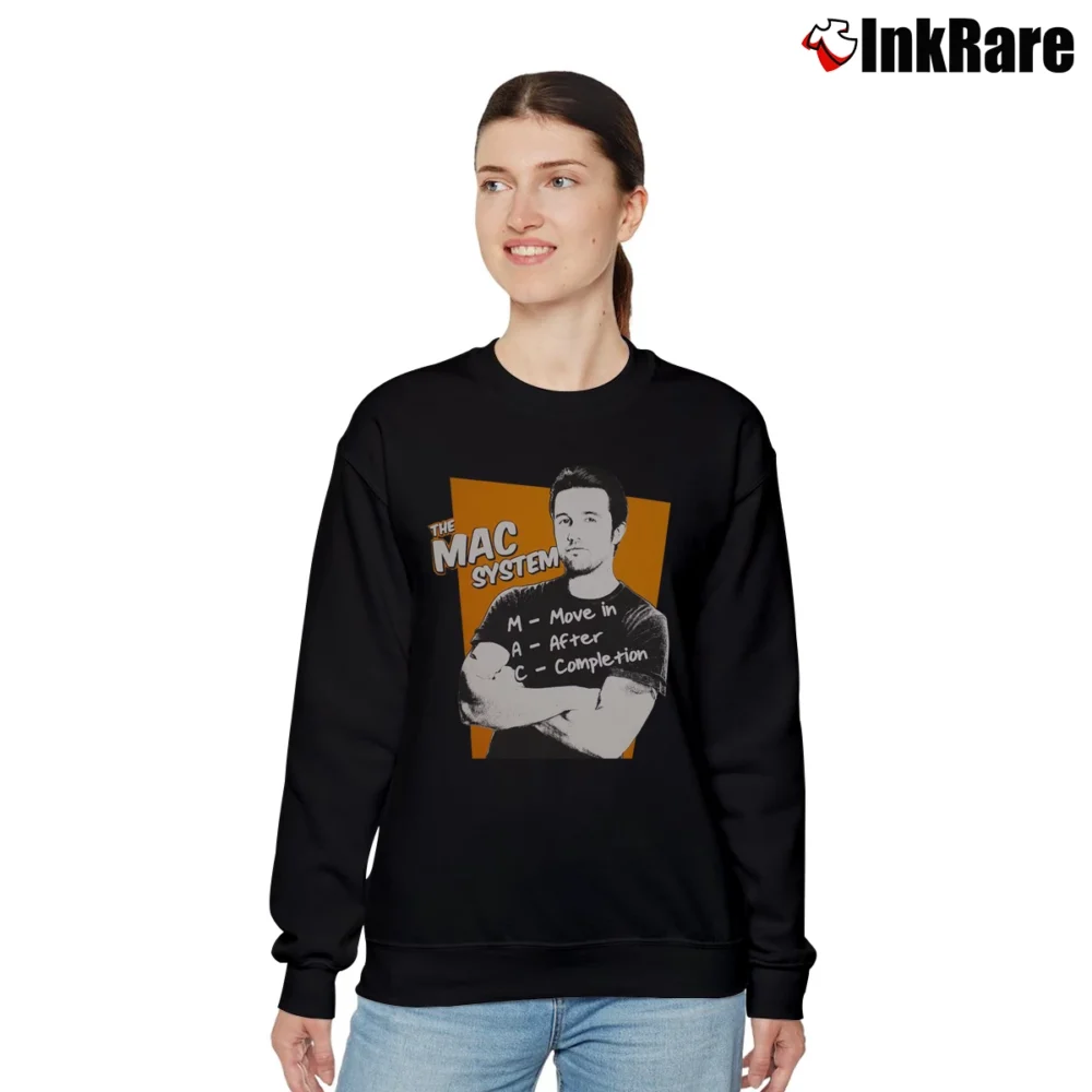 Women’s It's Always Sunny The Mac System Relaxed Sweatshirt in black | Soft, Laid-Back Vibe